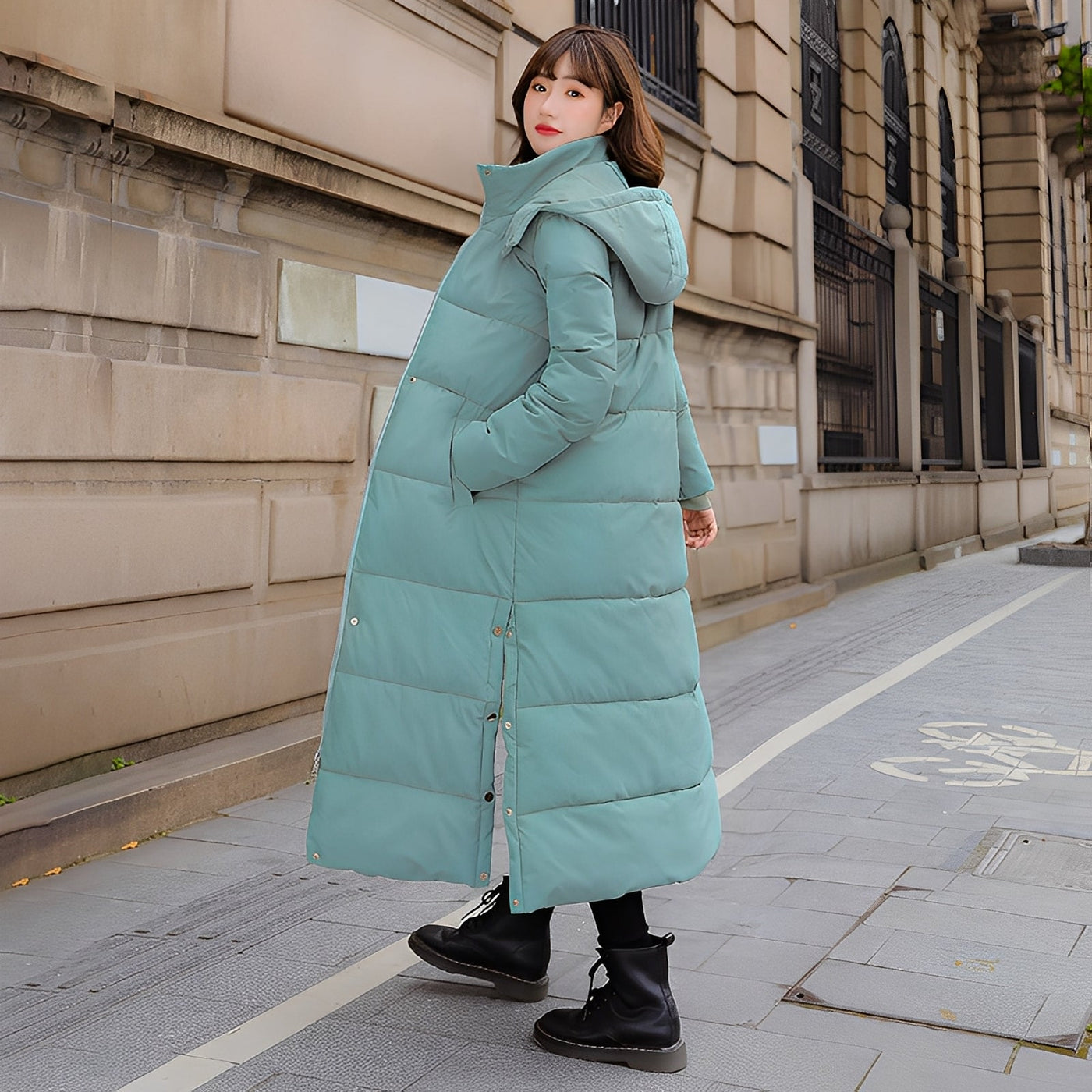 Maylis Long Quilted Coat