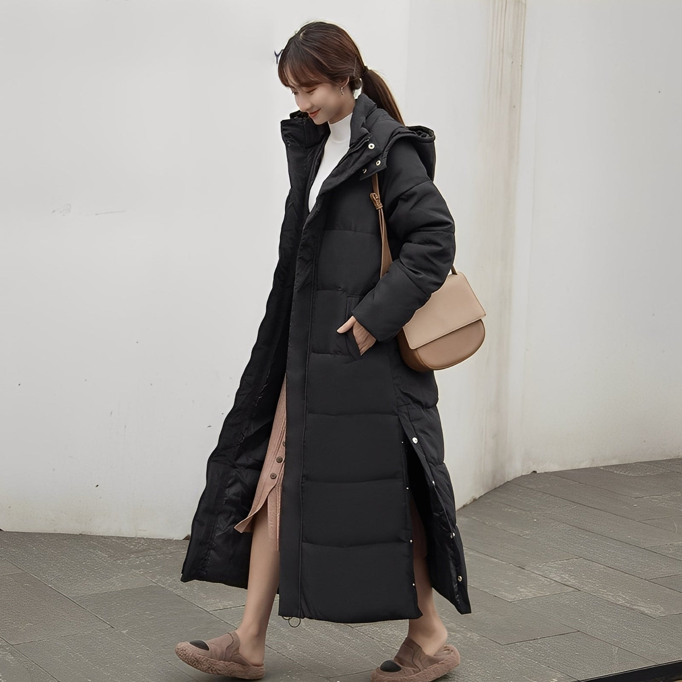 Maylis Long Quilted Coat