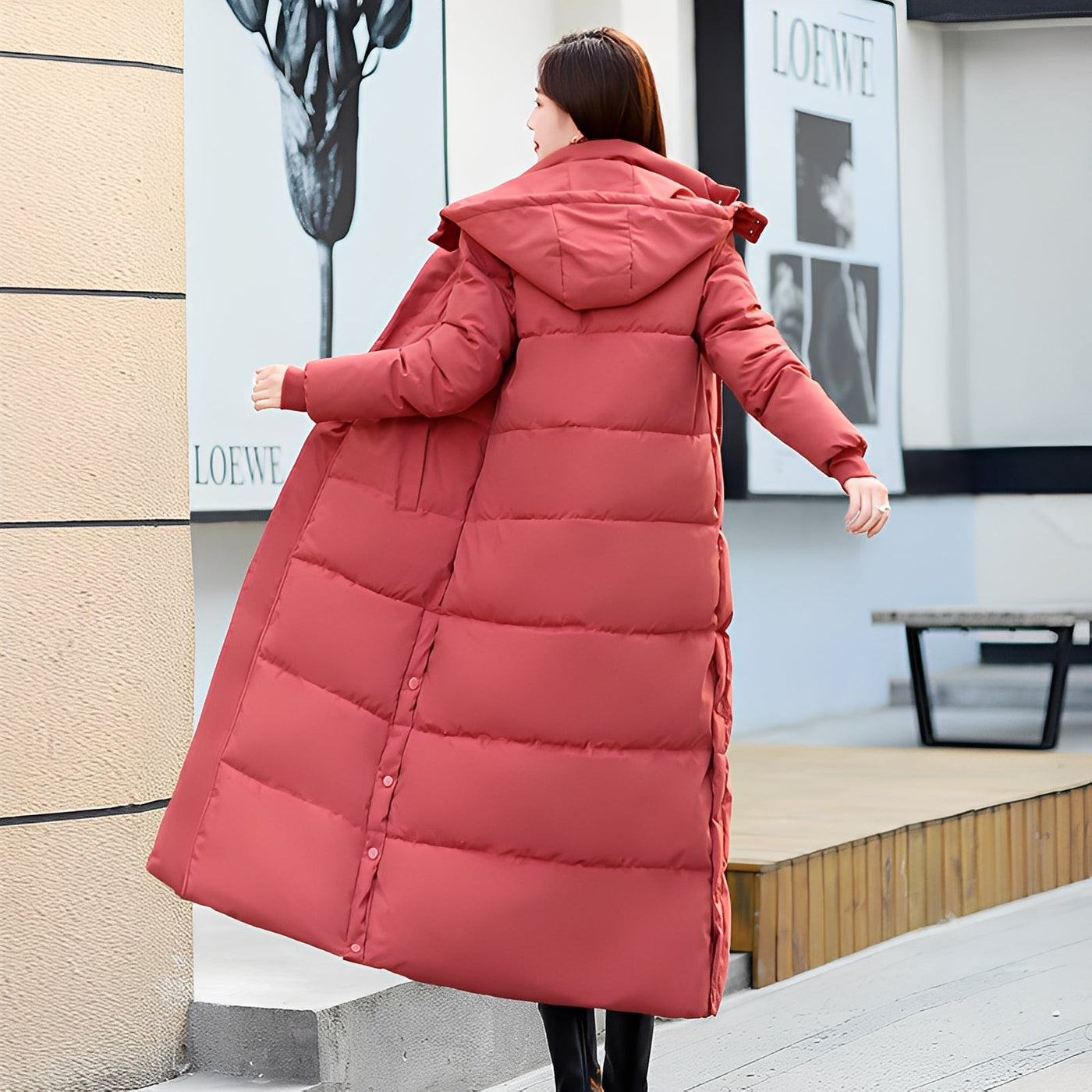 Maylis Long Quilted Coat