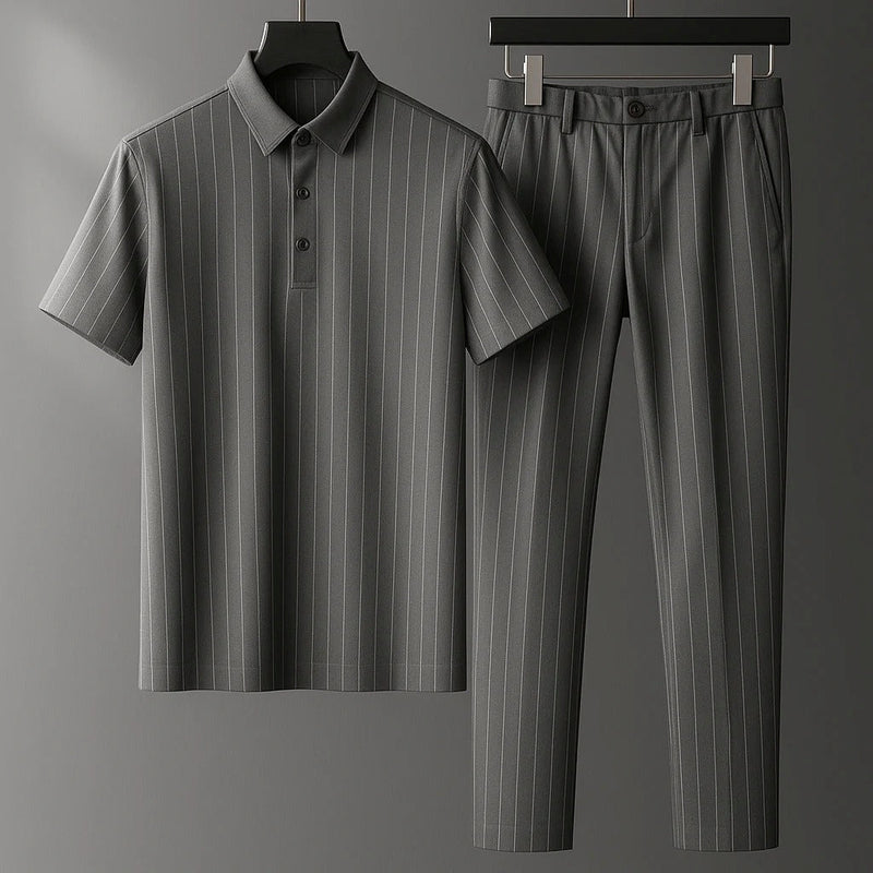 Donny Striped Polo Set