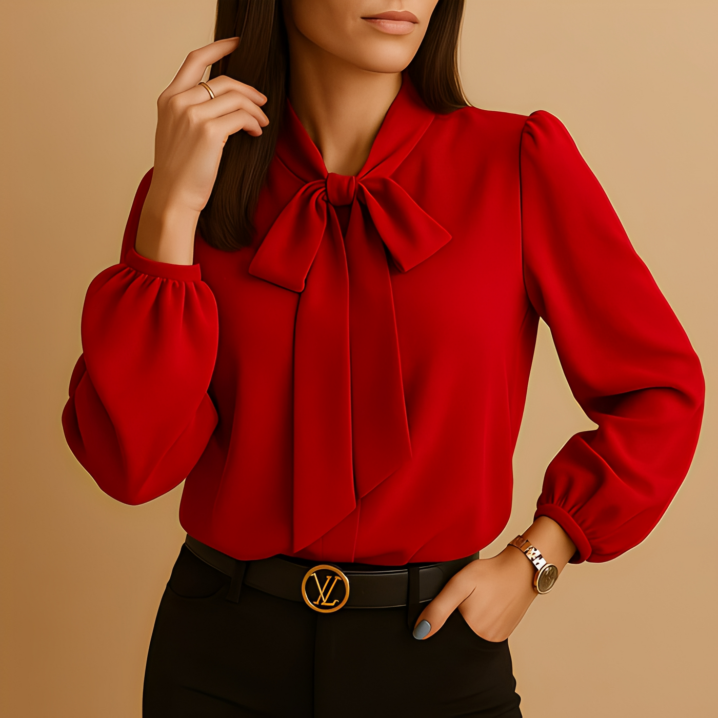 Blainne Bow-Detail Blouse